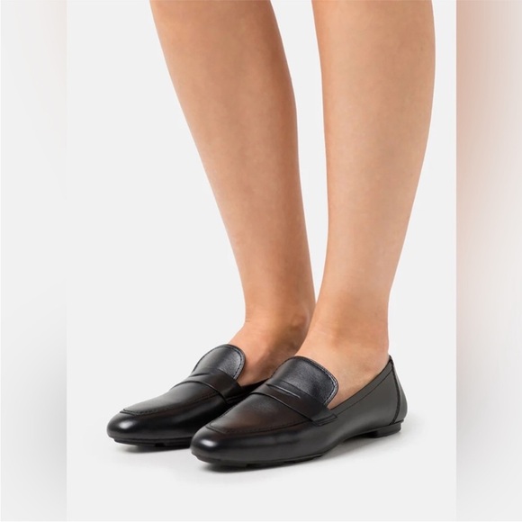 Stuart Weitzman Shoes - Stuart Weitzman Jet Calfskin Leather Driver Loafers Black Size 11B